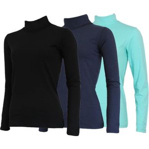 3-Pack Campri Skipully - Wintersportpully - Dames - Black/Navy/Aruba blue (552) - maat L