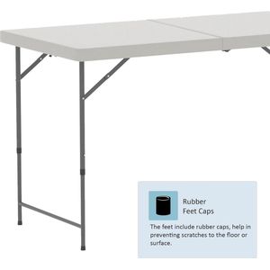 Opklapbare Tafel 4ft Heavy Duty Extra Sterk Kampeerbuffet Bruiloftsmarkt Tuin Party Autokofferbak Picknickschraag Binnen Buiten Opklapbaar