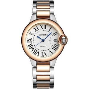 Borasi Montre Femme | Dames horloge | Vrouwen Horloge | Horloge Dames | Rose&Zilver | 38 mm | Inclusief Verkleiner | Borasi
