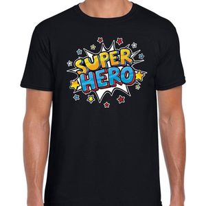 Super hero cadeau t-shirt zwart voor heren - papa jarig kado shirt / outfit - vaderdag XL