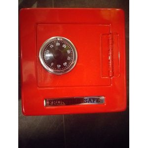 Frontier Safe Spaarpot Metaal - kluis uitvoering - rood