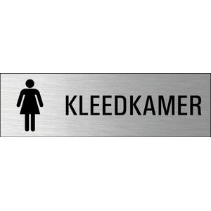 Dames kleedkamer deurbordje met zelfklevende strip