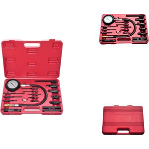 vidaXL Compressietester - Compressietesters - Compressie Tester - Compressie Testers - 17-delige Compressietesterset voor dieselmotoren