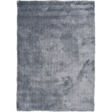 Ikado Hoogpolig tapijt blauw/zilver luxe 20 mm 120 x 170 cm