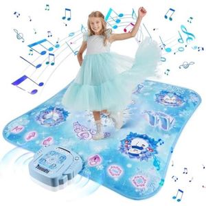 Dansmat voor kinderen vanaf 3 tot 12 jaar, kinderdansmat met 8 knoppen en bluetooth, muziekmat met 4 speelmodi en 9 niveaus, cadeaus voor meisjes vanaf 7, 8, 9, 10, 11, 12+ jaar