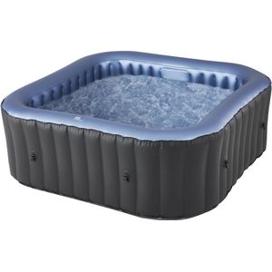 Opblaasbare vierkante spa voor 6 personen - Verwarmd wellness bubbelbad voor binnen en buiten