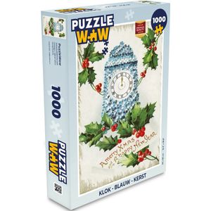 Puzzel Klok - Kunst - Kerst - Legpuzzel - Puzzel 1000 stukjes volwassenen - Kerst - Cadeau - Kerstcadeau voor mannen, vrouwen en kinderen