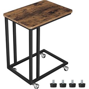 MrMarketplace Console Tafel - Bijzettafel - Vierkant - Industrieel - Rustiek Bruin - 50 x 35 x 55 cm