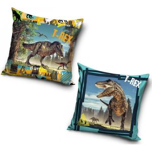 Sierkussenhoes - Carbotex - Rex, Met Ritssluiting, Polyester, Zonder Vulling - Dierenprint - 40 Cm X 40 Cm
