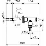 Schell Polar II vorstvrije gevelkraan 1/2 x15mm met beluchter matchroom