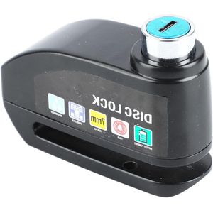 Alarm Disc Lock - Veiligheidswiel Remslot voor Mountainbike en Elektrische Voertuigen in het Zwart.