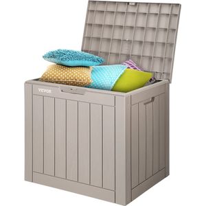 Opslagbox - Opslagbox Buiten - Opbergbak - Box -- Buitenopslag - Tuinstoel Kussens - Grijs - 117Ltr