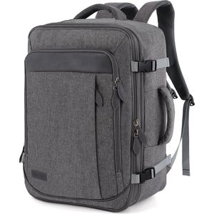 TAN.TOMI Reistas – Handbagage 40L – Rugzak – Schooltas - 37 x 18 x 51 cm – Compact Backpack – Laptoptas - Lichtgewicht – Grijs