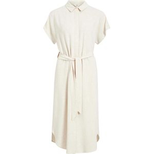 Object Objsanne Adil Shirt Dress Jurken Dames - Kleedje - Rok - Jurk - Zand - Maat 38