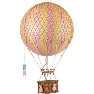 Authentic Models - Luchtballon Royal Aero - Luchtballon decoratie - Kinderkamer decoratie - Roze - Ø 32cm
