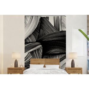 Abstract - Zwart - Wit - Lijnen - Behangpapier