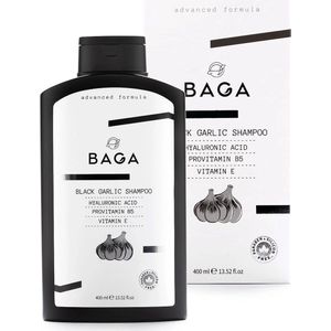 BAGA BLACK GARLIK SHAMPOO - Hyaluronic Acid - Provitamin B5 - Vitamin E - Knoflookessentieshampoo - hydrateert de Haarstructuur - Vitamine B5& E - Alle Haartypes