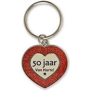 Glitter Sleutelhanger - 50 jaar