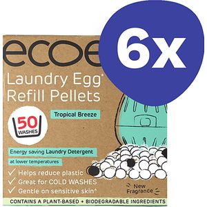 Eco Egg Wasbal Refill Pellets (50 wasbeurten) - Tropical Breeze (6 refills)