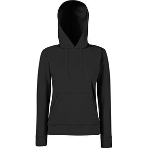 Fruit of the Loom - Lady-Fit Classic Hoodie - Zwart - XS