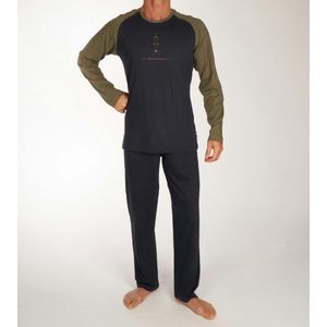 Tom Tailor Pyjama lange broek - 638 Blue - maat XXL (XXL) - Heren Volwassenen - 100% katoen- 71343-4009-638-XXL