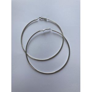 PieKa Oorbelringen Zilver kleur 90mm 1 paar