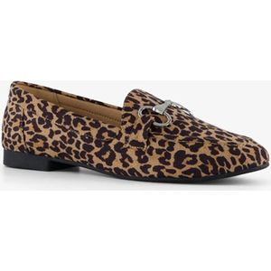 Nova dames loafers bruin luipaardprint - Maat 40