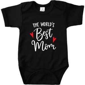 The world's best mom - Maat 80 - Romper zwart