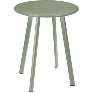 Bijzettafel voor buiten - rond - metaal - mat groen - Ø40x49h