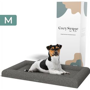 CozySense® – Hondenmand – Hondenbed - Ortopedische Hondenmand - 75 X 45 Cm – Maat M - Waterdicht – Hondenmanden - Honden mand - Ergonomische Comfort en Gewrichtsondersteuning - Honden bed - Geschikt Als Benchkussen - Wasbare Hondenmand - Grijs