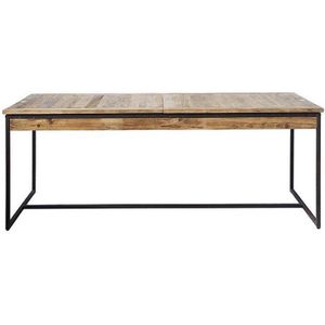 Riviera Maison Eettafel Uitschuifbaar - Shelter Island Dining Table Extendable - 220/300x90 cm - Zwart