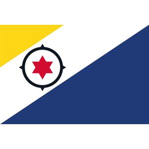 New Age Devi - ""90x150cm Vlag Bonaire - Bonairiaanse vlag - met ophangringen