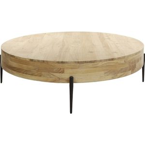 Salontafel Rond 120cm - Naturel Acaciahout - Bulky - Giga Meubel