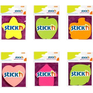 Stick'n Bundel - 300 Sticky Notes - Vormpjes - 50 x 6 stuks