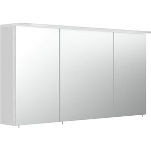 Spiegelkast David Wit - MDF - Breedte 120 cm - Hoogte 62.2 cm - Diepte 17 cm - Met stopcontact - Met verlichting