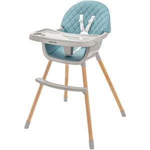 Baby Mix - Kinderstoel - Modern Design - Veiligheidsharnas - Comfortabele Gewatteerde Zitting - Houten Poten - Eetstoel voor Peuters - Scandinavisch - Ergonomisch - Eetkamer - Kindermeubilair