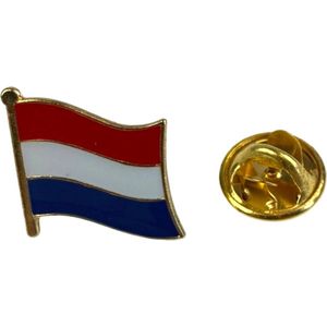 Nederland Hollandse Vlag Emaille Pin 1.6 cm / 1.8 cm / Rood Wit Blauw