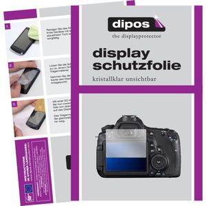 dipos I 2x Beschermfolie helder geschikt voor Canon EOS 60D Folie screen-protector