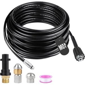 Pijpreinigingsslang 10M 180bar 60°C met sproeiers - geschikt voor Kärcher K2 K3 K4 K5 K6 K7