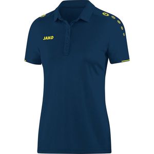 Jako Polo Classico Dames Nachtblauw-Citroen Maat 42