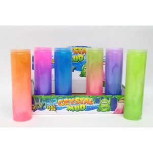 CRYSTAL MUD SLIJM GALAXY 13 CM GLUTY GLITTER PER SET 6ST