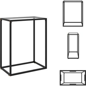 vidaXL Wandtafel Transparant Gehard Glas 60 x 35 x 75 cm - Stabiel en Stevig - Tafel