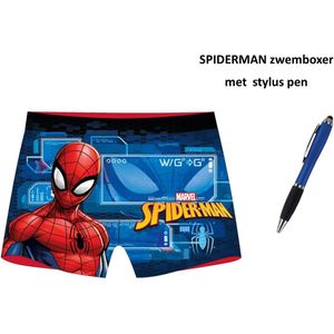 Spiderman Zwemboxer - Spider-Man Zwembroek - Marvel. Met Stylus Pen. Maat 104/110 cm - 4/5 jaar