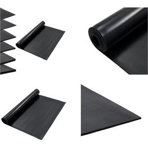 vidaXL Vloermat anti-slip 3 mm 1-2x5 m rubber glad - Vloermat - Vloermatten - Mat - Matten
