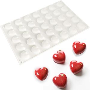 Chocolademallen Met Hartjes Pralinevormen - Hartvormige Siliconen Mal met 35 Holtes voor DIY Chocolade Snoepjes, Pralines, en Taartdecoratie