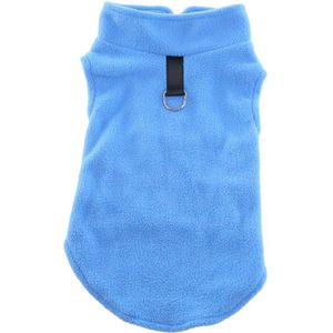 Zachte Fleece Hondenjas - Warme Fleece Jas voor Kleine Honden - Dierenkleding - Blauw