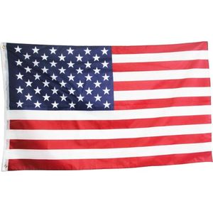 New Age Devi - Vlag Amerikaanse Verenigde Staten - 90x150cm - Originele Kleuren - Sterke Kwaliteit - Incl. Bevestigingsringen - America United States Flag