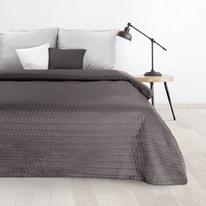 Oneiro’s luxe BONI Type 3 Beddensprei Bruin - 170x210 cm – bedsprei 2 persoons – beddengoed – slaapkamer – spreien – dekens – wonen – slapen