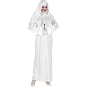 Widmann - Non Kostuum - Voor Eeuwig Rondwarende Klooster Non - Vrouw - Wit / Beige - XS - Halloween - Verkleedkleding