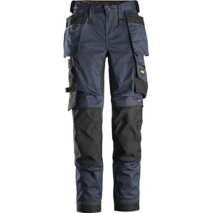 Snickers 6247 AllroundWork, Dames Stretchbroek met Holsterzakken - Donkerblauw/Zwart - 88